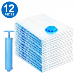 12x Bolsa de vacío Bolsa de almacenamiento Bolsa de vacío para ropa Cama - Imagen 1 de 12