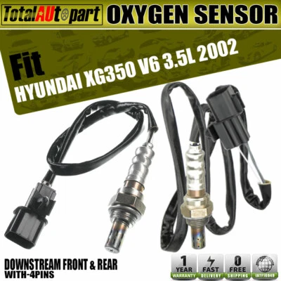 2x Sensor de oxígeno O2 para Hyundai XG350 2002 3,5 L 4 cables aguas abajo delantero y trasero Foto 1 de 4