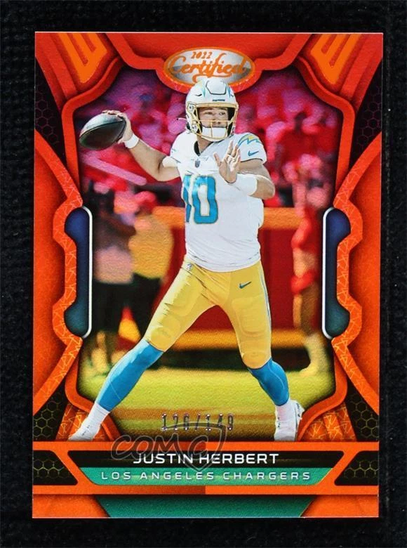 2022 Certified Mirror Orange 126/149 Justin Herbert #50