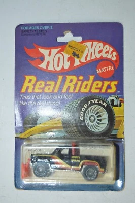 Hot Wheels Real Riders Super Scraper 4350 Negro Diecast Gris Ruedas Foto 1 de 4
