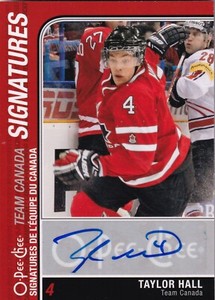 11-12 O-Pee-Chee Taylor Hall Team Canada Signatures SP  Group  A