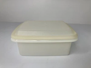 Tupperware Ice Cream Keeper Rectangle Container Frosted Sheer White - Picture 1 of 7