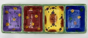 Sango Sweet Shoppe 4-Part Divided Relish Tray 17-3/4" Long Sue Zipkin - Picture 1 of 4