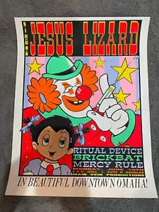 Vintage OG Jesus Lizard Kozik Silkscreened Concert Poster Cog Factory Omaha, NE - Picture 1 of 3