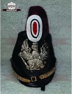 Parussian Shako Helmet for Officer Ranks of The Jagerbatallion Tschako Helmet - Picture 1 of 4