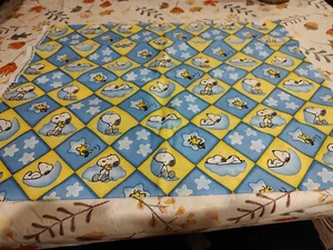 Snoopy 100% Cotton Fabric.  1 Yard Piece By 43" - Picture 1 of 2