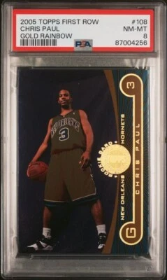 2005-06 Topps First Row Rookie /325 Gold Rainbow Foil #108 Chris Paul RC SP PSA8 - Image 1 of 4
