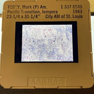 Diapositiva Mark Tobey "Transición del Pacífico" expresionismo abstracto 35 mm Foto 1 de 3