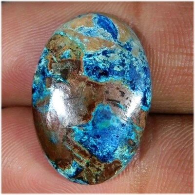 12.30Cts. Natural Unique Top Azurite Shattuckite Oval Cabochon Loose Gemstone - Image 1 of 3