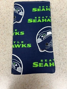 Eyeglass / Sunglass Soft Fabric Case - Seattle Seahawks on Navy Blue - NFL -New - Picture 1 of 1
