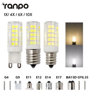1x 10x 7W Mini Dimmable LED Corn Bulbs G4 G9 E11 E12 E14 E17 BA15D Ceramics Lamp - Picture 1 of 24