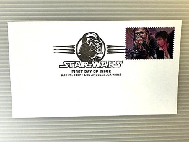 Star Wars - Han Solo y Chewbacca - Primer día de emisión sello - Sobre Foto 1 de 1