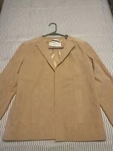 Vintage Jerry Silverman by Saulino Ultra suede Blush Colored blazer jacket S/M - Picture 1 of 10