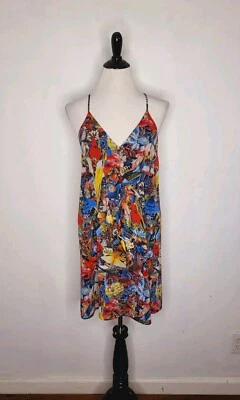ALICE + OLIVIA Fierra Dress Women's Medium Silk Racerback V-neck Sleeveless NWT - Image 1 of 4
