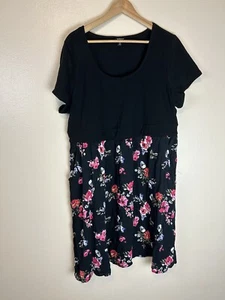 Torrid 3X Skull Roses Dress Short Sleeve Retro Skater Goth Rockabilly - Picture 1 of 5