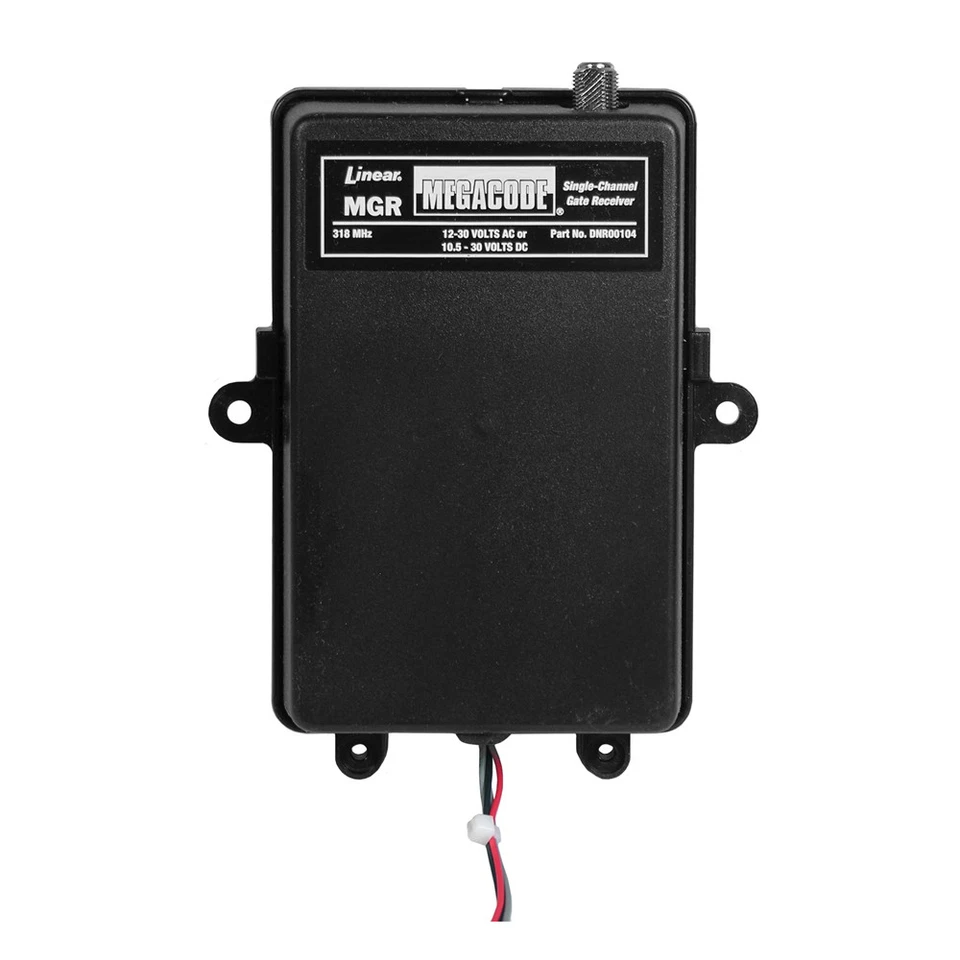 Receptor de puerta inalámbrico lineal DNR00104 / MGR 318 MHz 12/24 V MegaCode 1 canal Foto 1 de 1