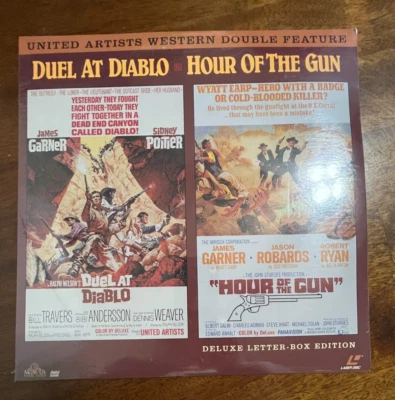 SEALED JAMES GARNER DOUBLE FEATURE LASERDISC DUEL AT DIABLO/HOUR OF THE GUN - Image 1 of 2