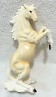 Vintage MCM Rearing White Horse Stallion 11" Ceramic Figurine Statue Japan