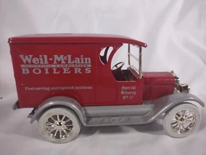 Ertl 1923 Chevrolet 1/2 Ton Truck Bank Weil-McLain Boilers Red 1/25 Diecast NIB - Picture 1 of 9