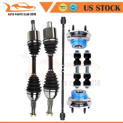 Fit For 2003-2007 Chevrolet Monte Carlo 10x Front Tie Rod End Wheel Hub Bearing Foto 1 de 4