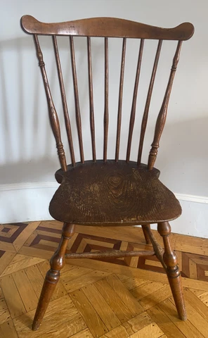 ORIGINAL ANTIQUE WINDSOR SIDE CHAIR MADE BY: ELIJAH TRACY AMERICAN 1766-1807 CT Cover