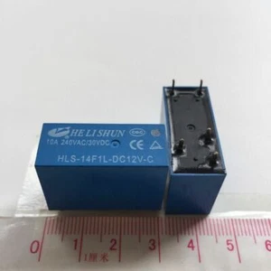 5pcs HELISHUN HLS-14F1L-DC12V-C Power Relay 5Pins 10A 240VAC - Picture 1 of 1