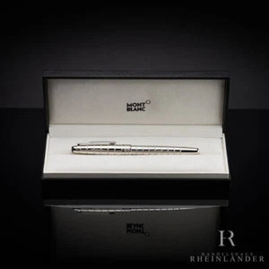 Montblanc capolavoro solitario platino sfaccetto rollerball ID 38247 IMBALLO ORIGINALE - Foto 1 di 8