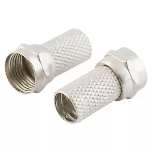 10 Stück F-Stecker - Twist On - F-Stecker für RG6 Satellitenkabel - Freesat - Bild 1 von 1