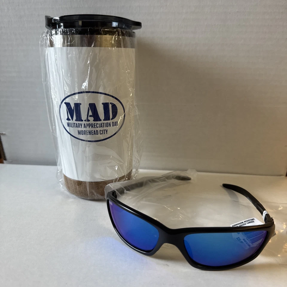 Calcutta PLM1BM Palm Sunglasses Matte Black Frame/Blue Mirror Lens