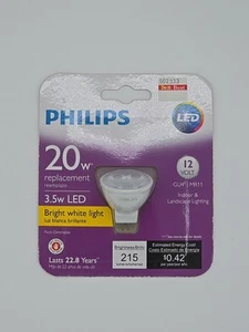 Philips 20W Replacement Bright White 3.5W LED GU4/MR11 12V Indoor Landscape Bulb - Picture 1 of 5
