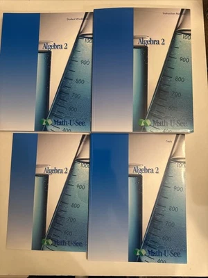 Math U See Algebra 2 Instruction Manual ,Tests, DVDs Student Workbook - Image 1 of 4