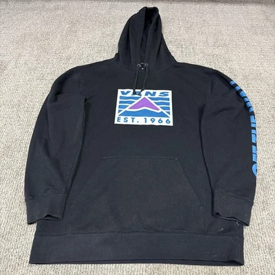 Sudadera con capucha negra de manga larga Vans para mujer talla grande Foto 1 de 4