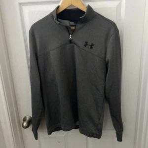 Under Armour Men's Long Sleeve 1/4 Zip Pullover Solid Gray Size M - Picture 1 of 4