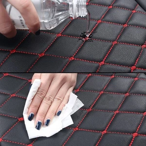 Funda de asiento de coche de cuero PU negro Red Line cojín alfombrilla de coche accesorios - Imagen 1 de 12