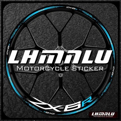 For Kawasaki ZX-6R 17 inch Waterproof Decal Wheel Reflective RIM Stickers #0708 Foto 1 de 4