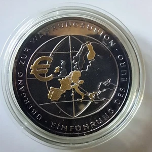 10 € 2002 - Währungsunion / Euroeinführung_Motiv feingoldveredelt - Bild 1 von 6