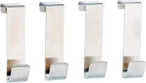 Infactory - Confezione Di 4 Ganci Universali per Ante Porte in Acciaio INOX - Foto 1 di 12