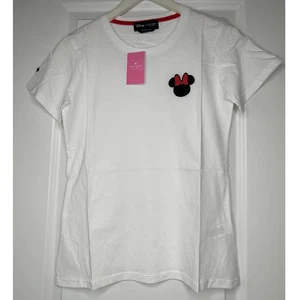 Camiseta Kate Spade Manga Corta Minnie Patch Pequeña en Blanco Fresco - Imagen 1 de 6