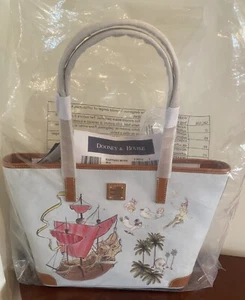 Disney Parks Classic Peter Pan Tinker Bell Tote Bag Dooney and Bourke NEW - Picture 1 of 10