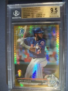 AMED ROSARIO 2017 Bowman cromado National Conv. Refractor dorado /50 BGS GEMA MT 9,5 - Imagen 1 de 1