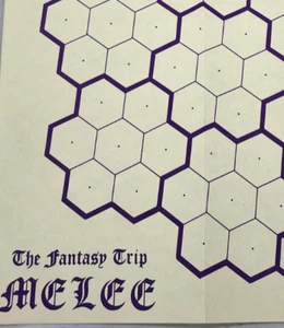 Mapa hexagonal cuerpo a cuerpo SPI TSR RPG The Fantasy Trip para microjuego - Imagen 1 de 3
