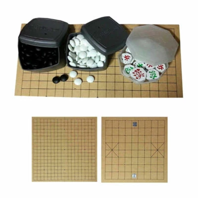 Korean Genuine Go and Janggi Combined Folding Board + Stone Sets - Image 1 of 4