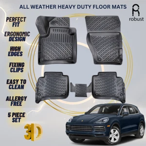 Floor Mats Liners For Porsche Cayenne 2018-2023 All Weather Heavy Duty Car Rugs - Picture 1 of 9