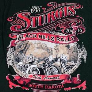 Sturgis Shirt Medium Green Double Sided 2018 Black Hills 78th - Picture 1 of 9