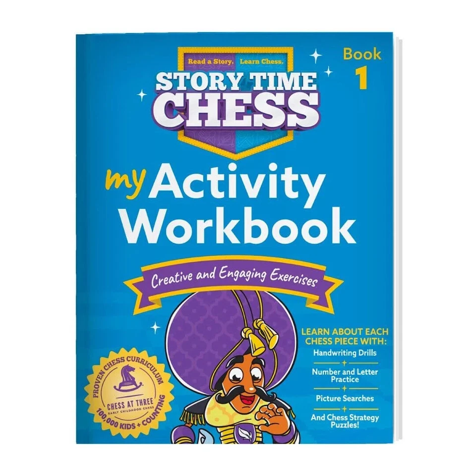 Story Time Chess Activity Workbook Educational Learning Book Chess Learning G...