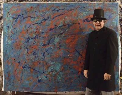 Jackson Pollock style￼ Profession￼al Painting 81” X 62”(6ft 9in)Abstract Modern - Image 1 of 4