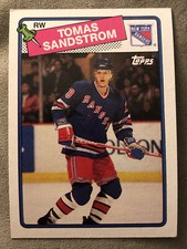 1988-89 Topps Tomas Sandstrom Hockey Card #121 Rangers High Grade