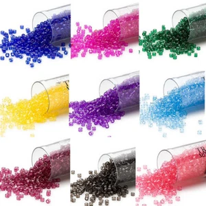 1200 Miyuki Delica # 11 Glass Seed Beads 11/0 Transparent Colors 7.2 Grams - Picture 1 of 50