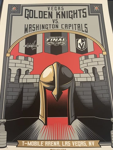 Vegas Golden Knights Stanley Cup Final Inaugural Season Serigraph Poster Print Cover