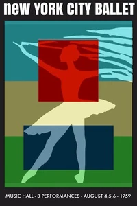 New York City Ballet Póster New UV Giclée Print Reproduction Colorful Abstract - Picture 1 of 3